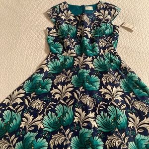 Gymboree Blue and Green Floral Midi Dress